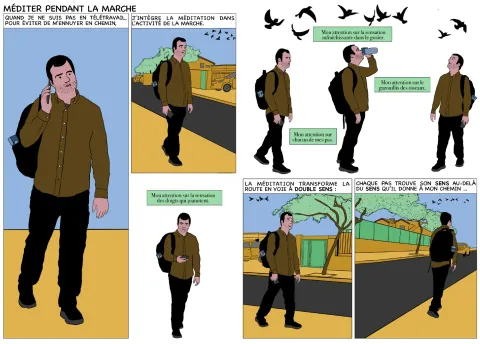 Méditer pendant la marche